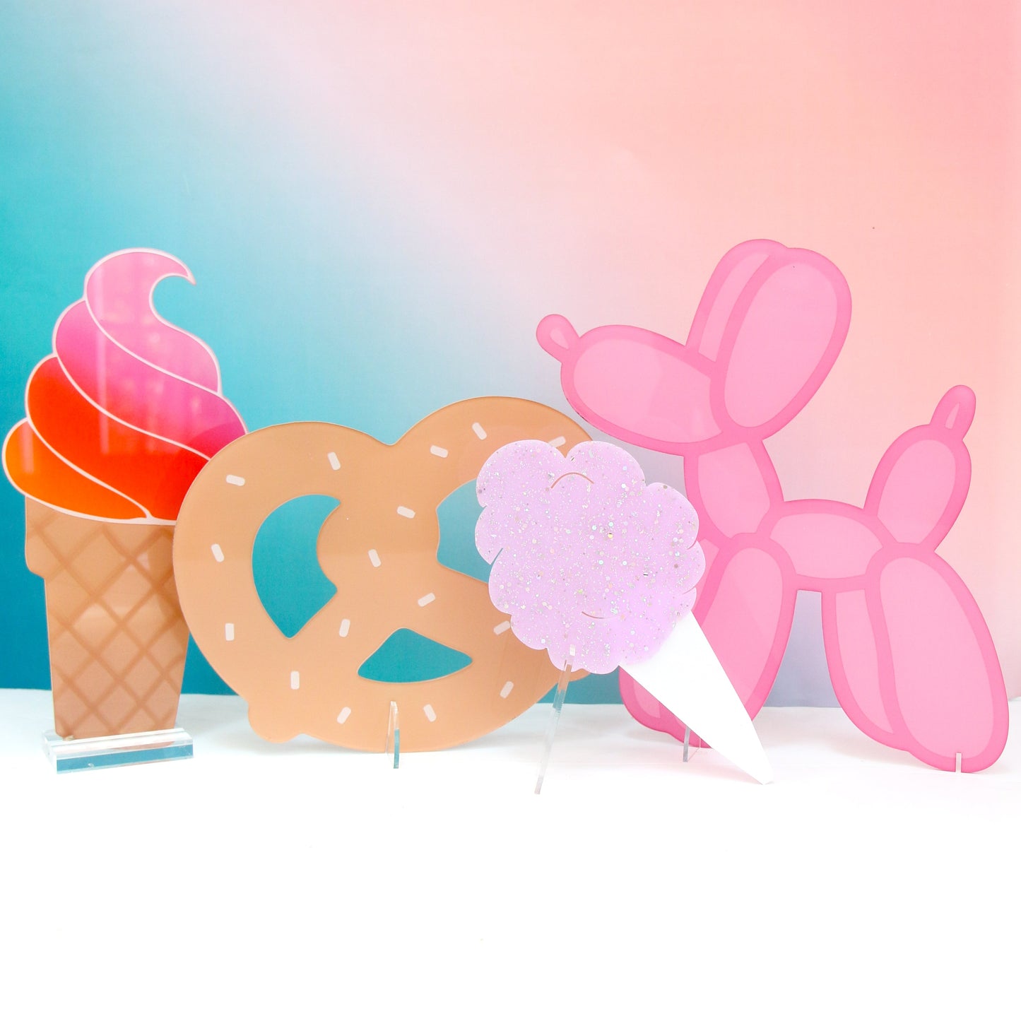 Acrylic pretzel decor
