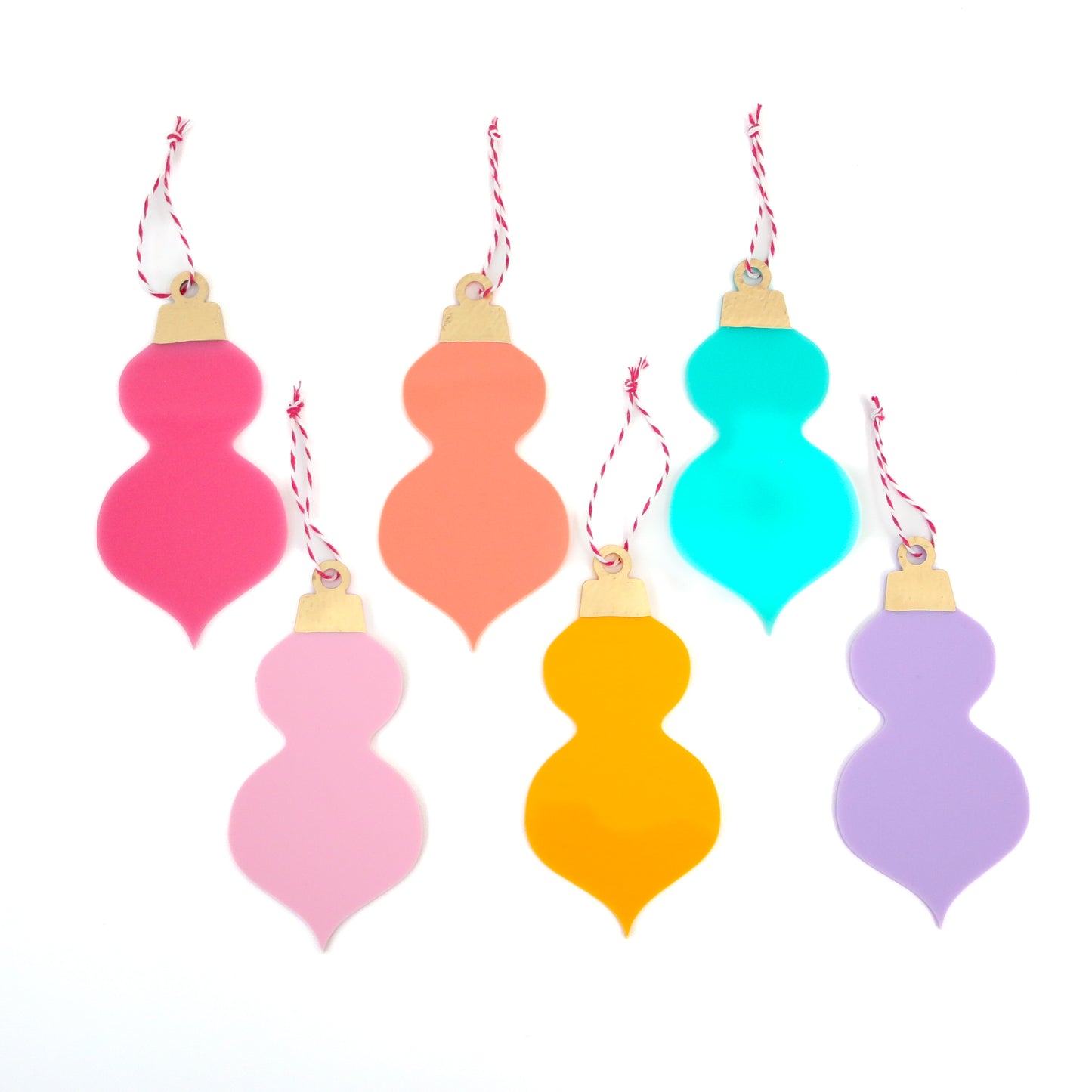 Acrylic Ornament Set - Rainbow