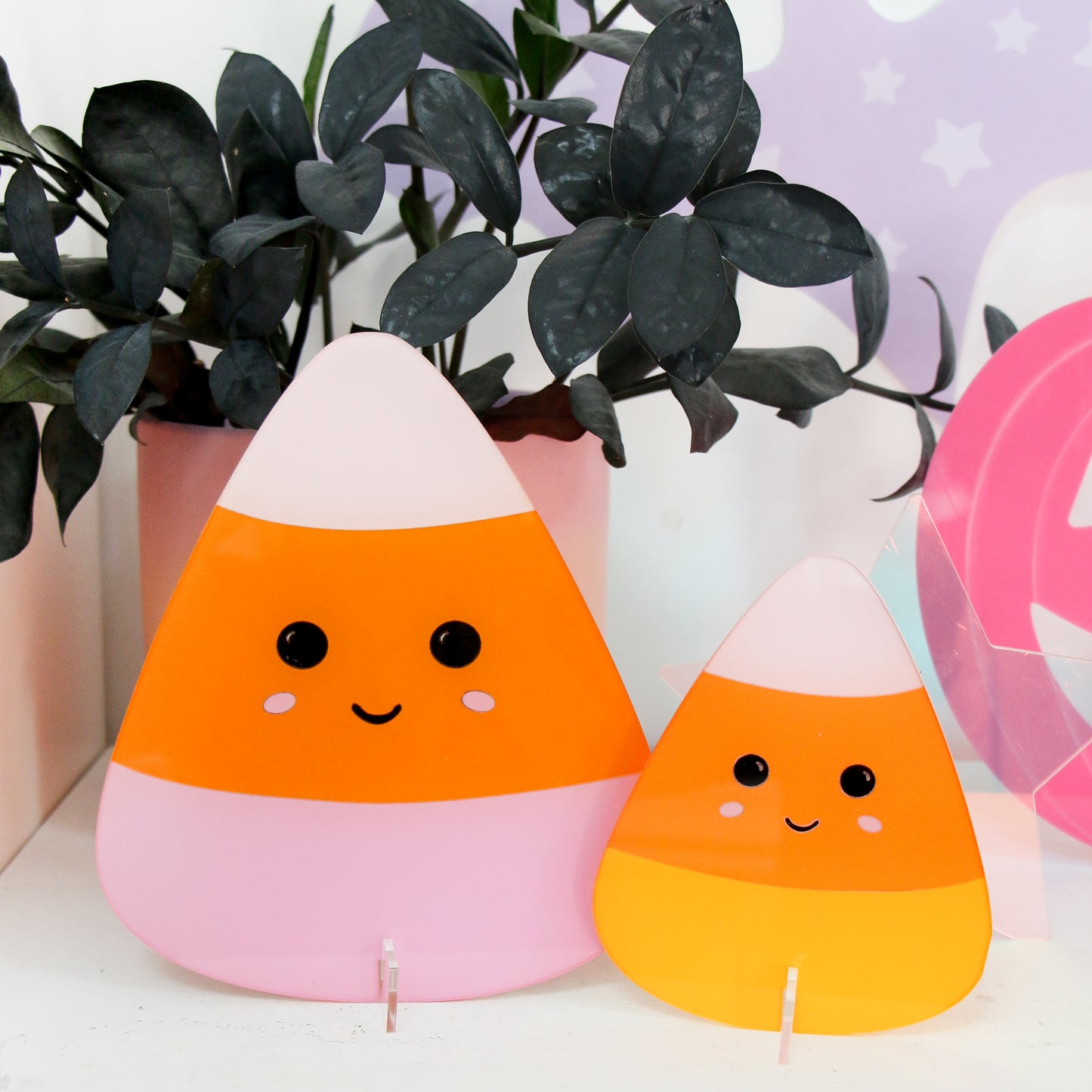 Acrylic candy corn set of 3