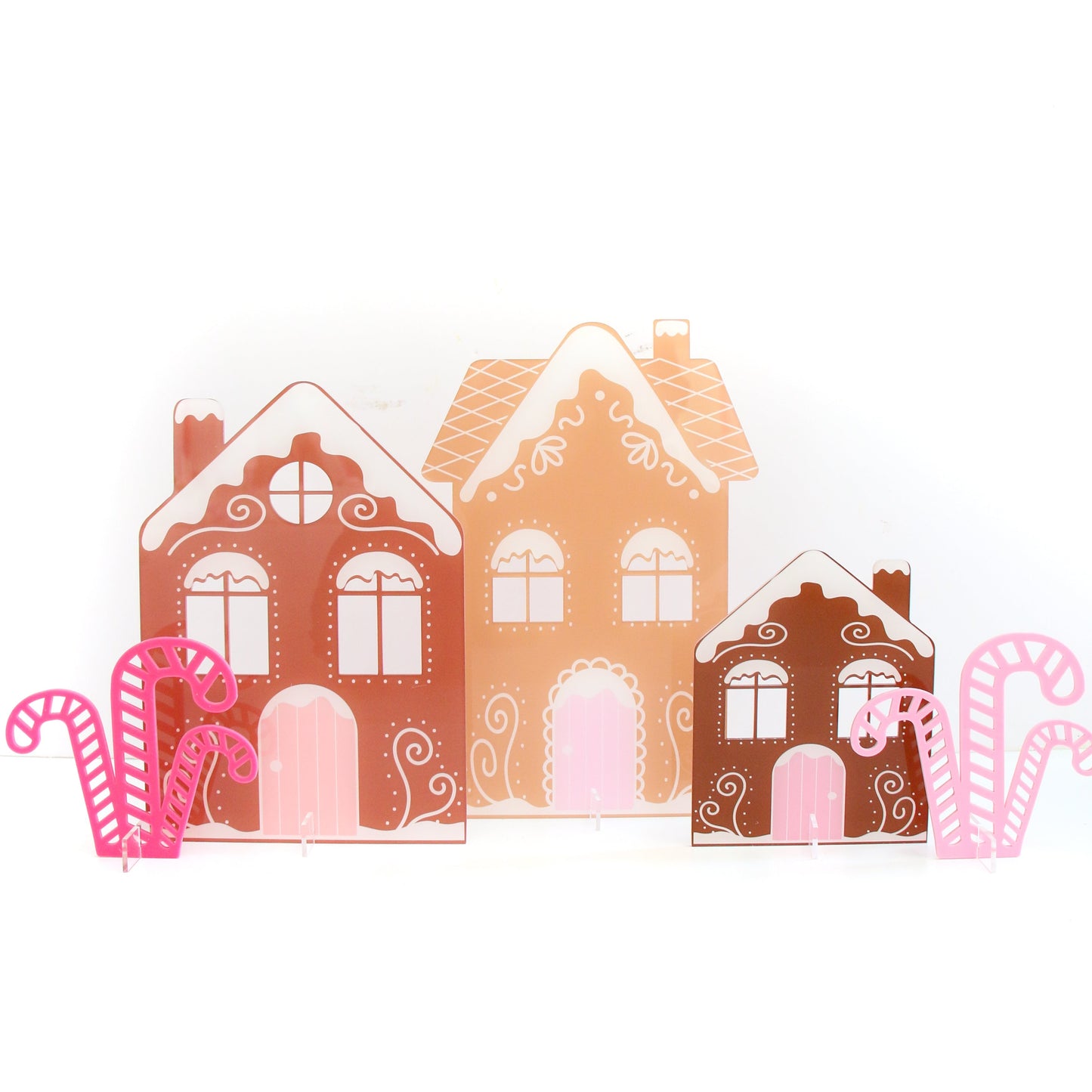 Acrylic candy cane set of 3