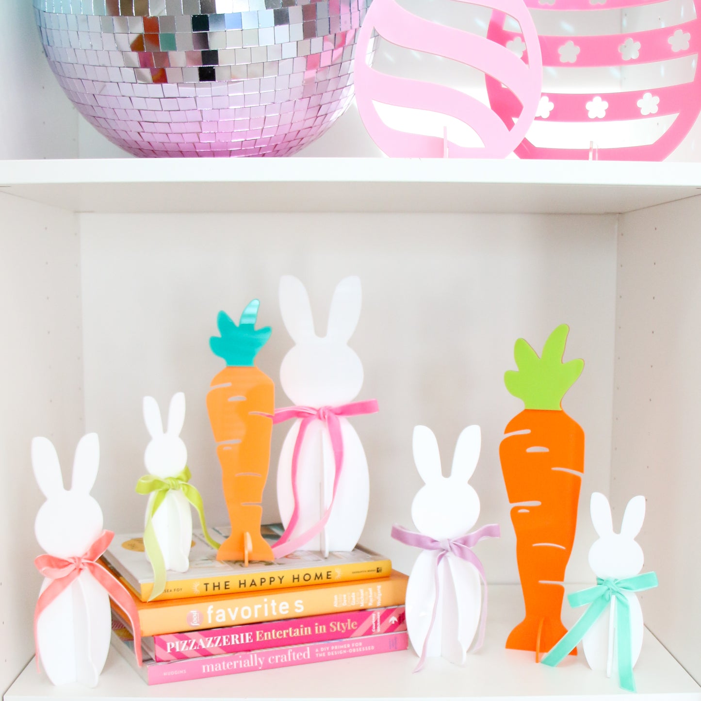 Acrylic carrot decorations - set of 2