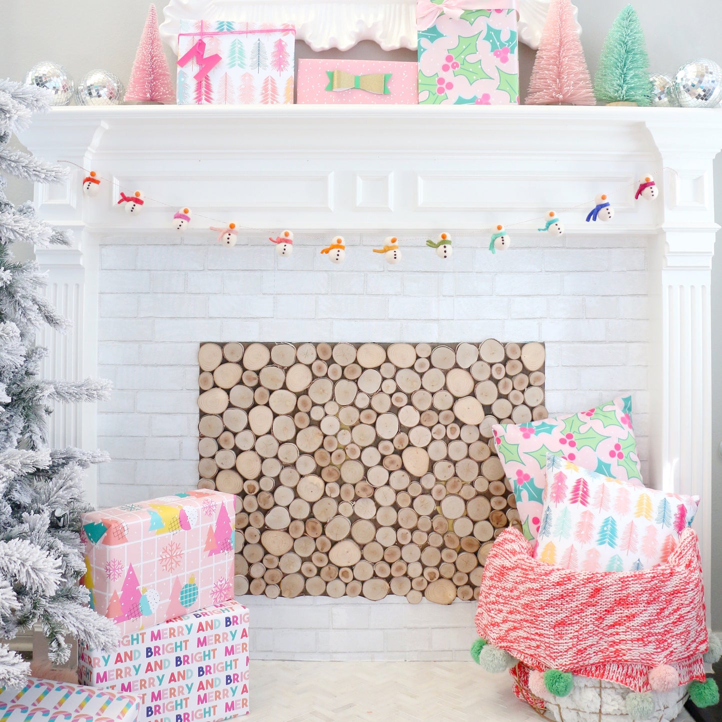 Snowman Felt Garland