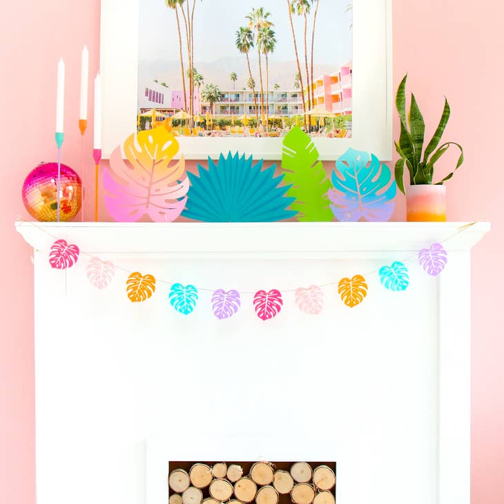 Monstera Leaf Acrylic Garland