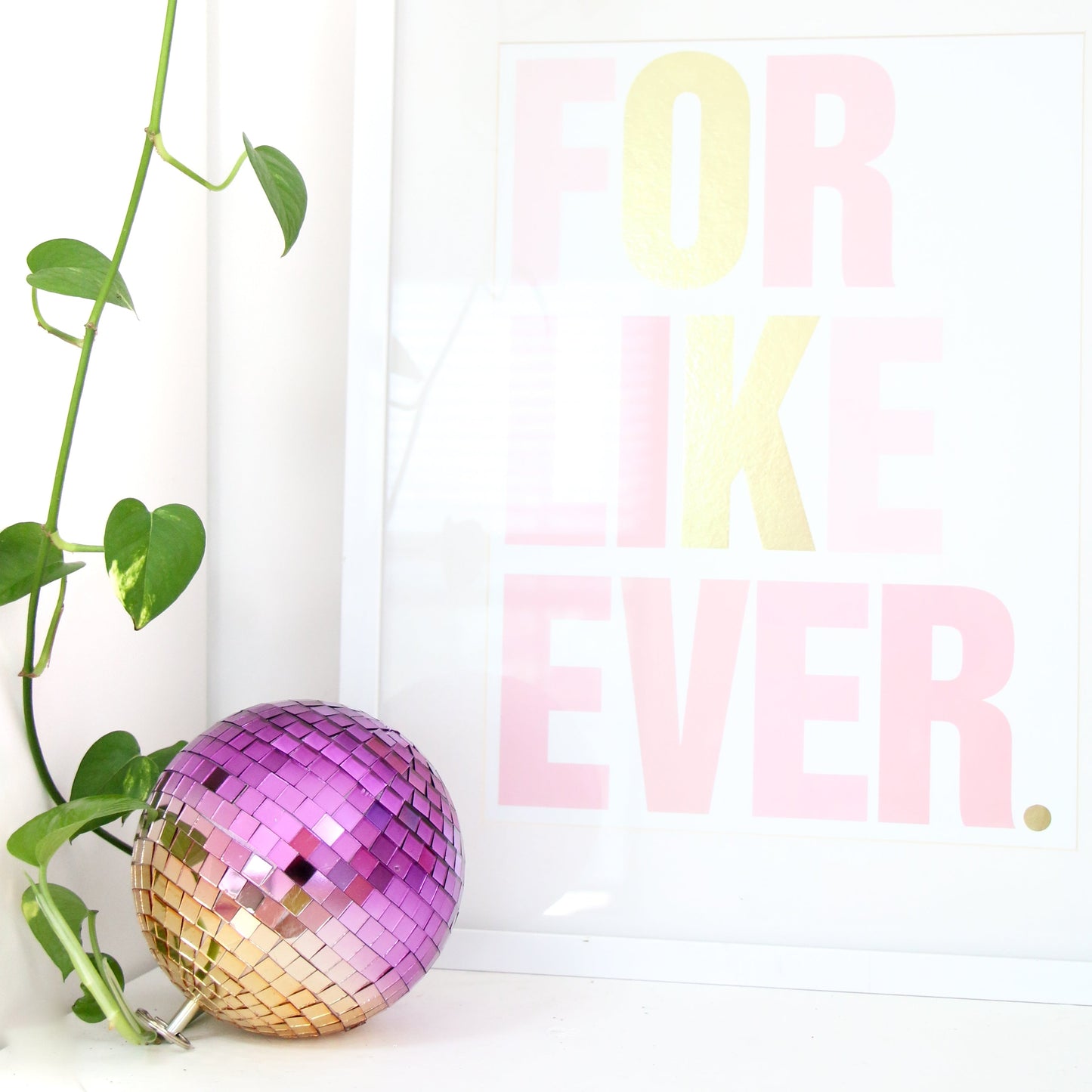 Rose gold to Purple 6" disco Ball