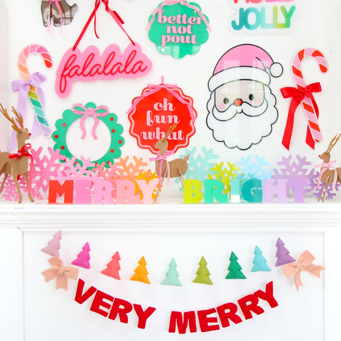 Acrylic hanging wreath