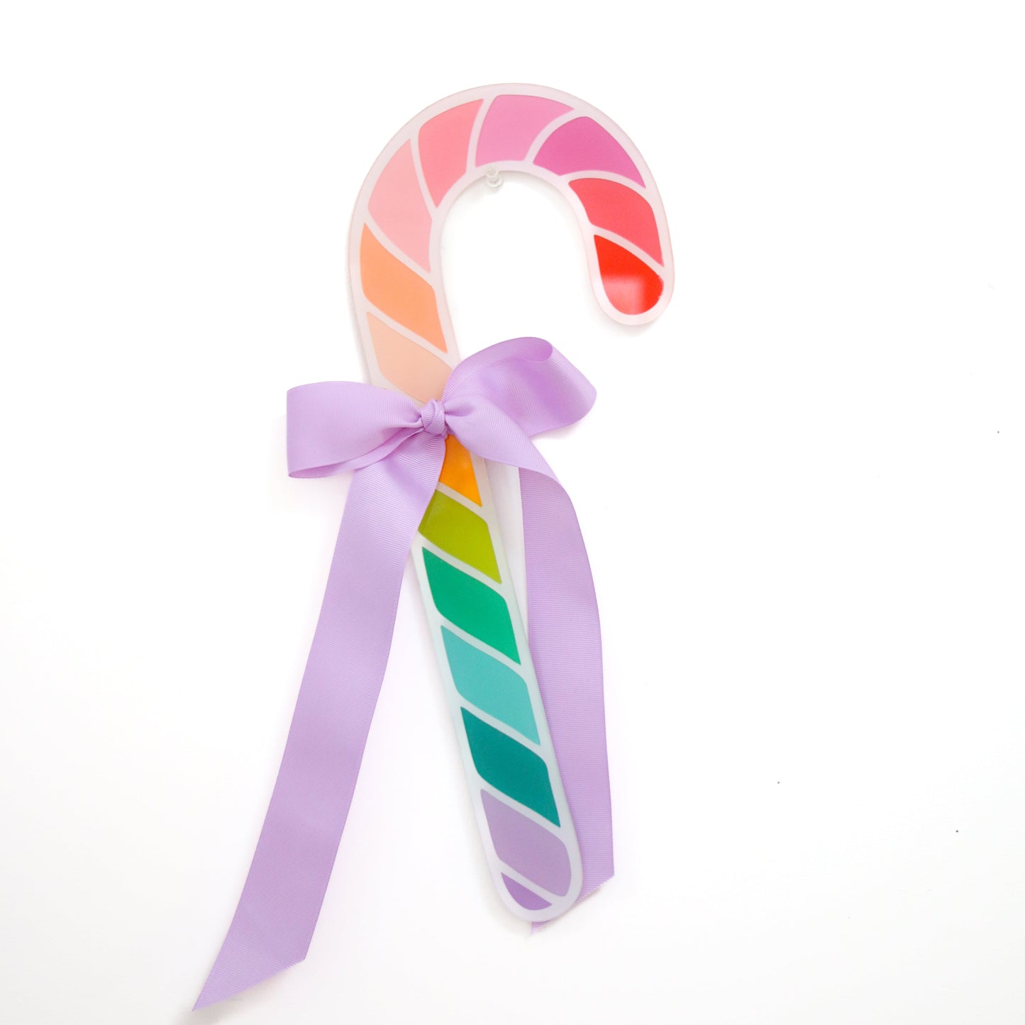 Rainbow candy cane acrylic art sign