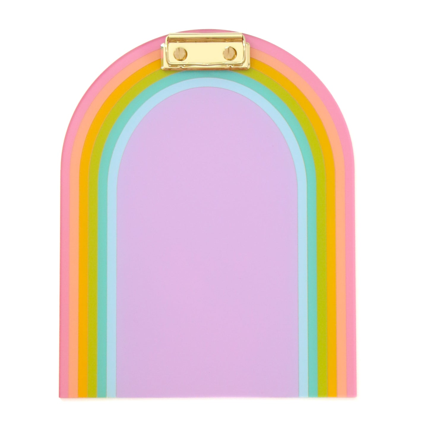 Rainbow arch patterned acrylic clipboard
