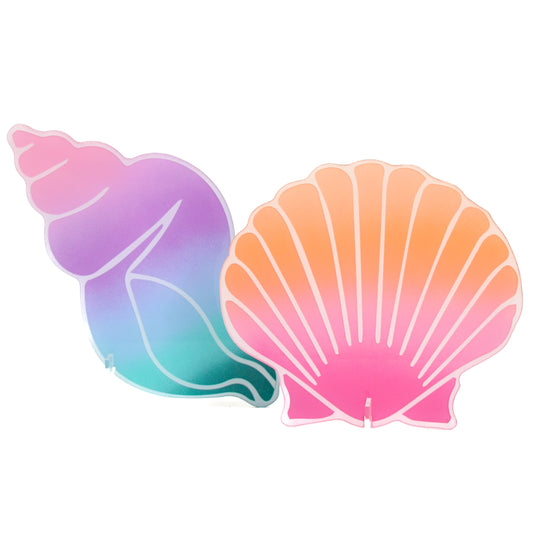 Gradient acrylic sea shell decor