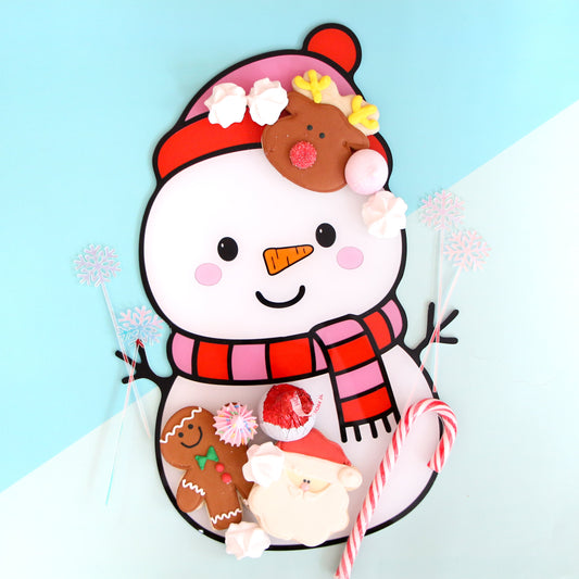 Snowman acrylic serving tray