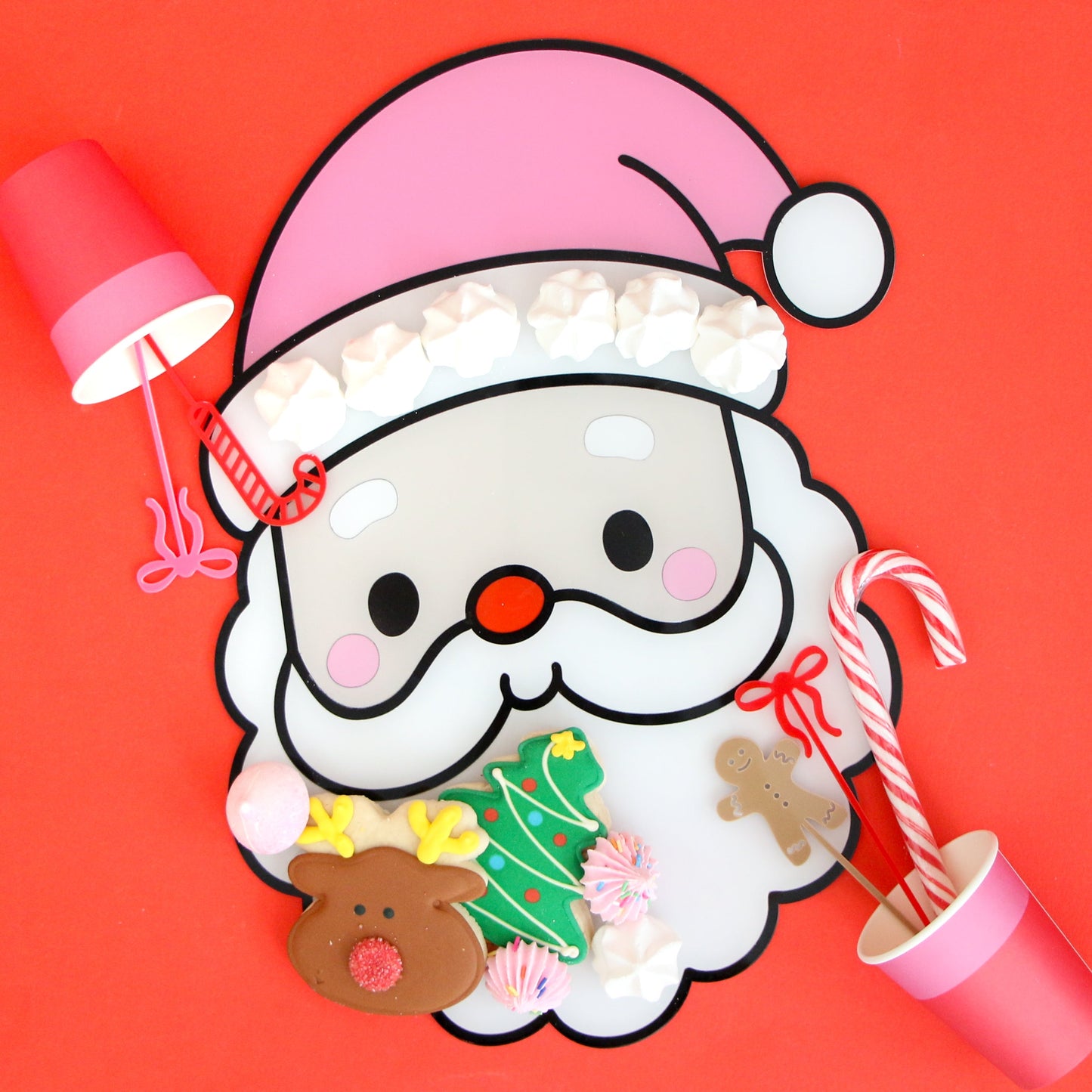 Santa acrylic serving tray