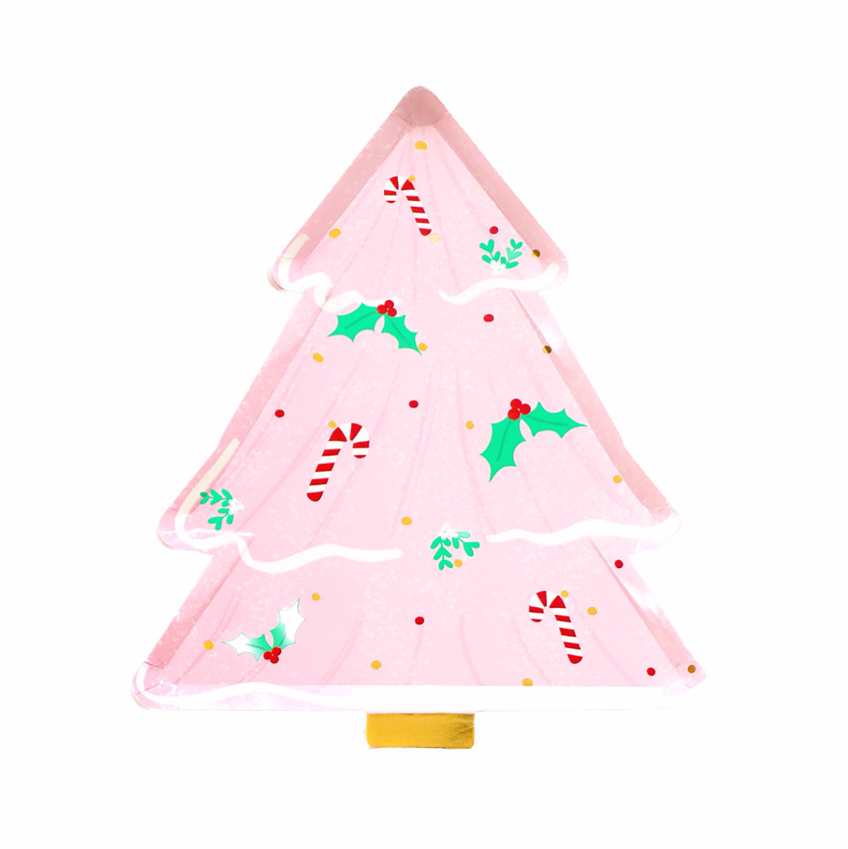 Pink tree dessert plate