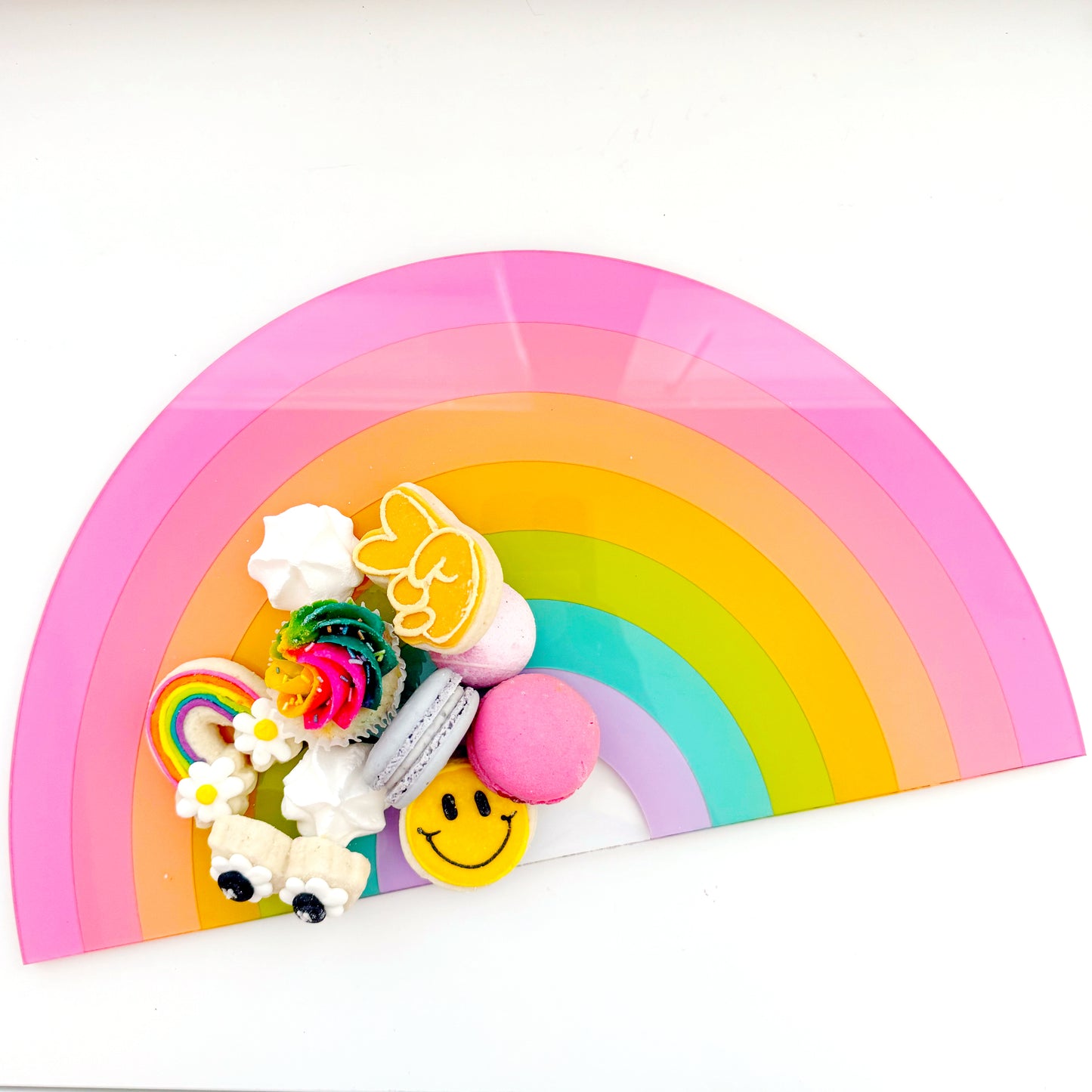 Rainbow acrylic tray