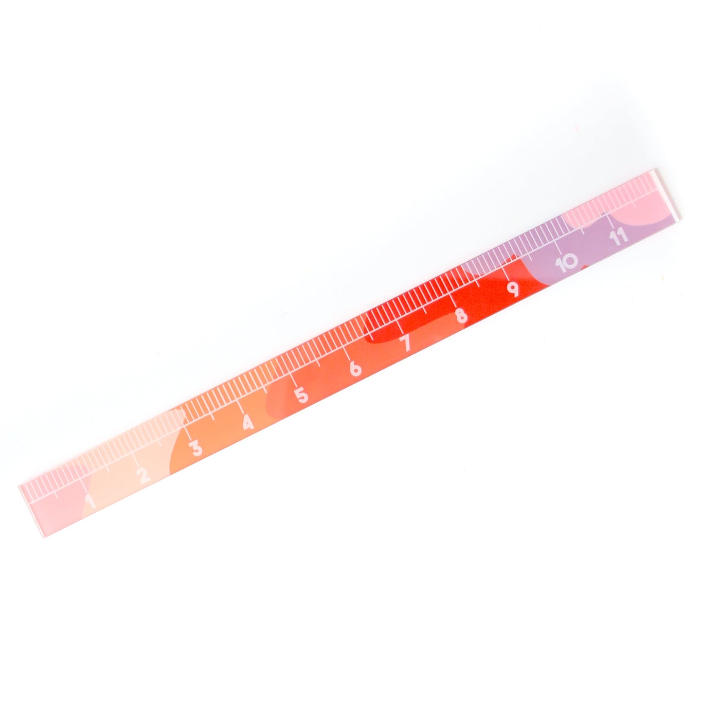 Wavy red and orange ruler