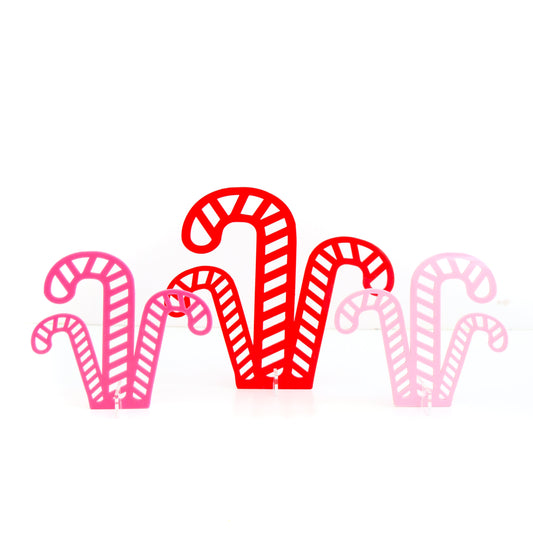 Acrylic candy cane set of 3