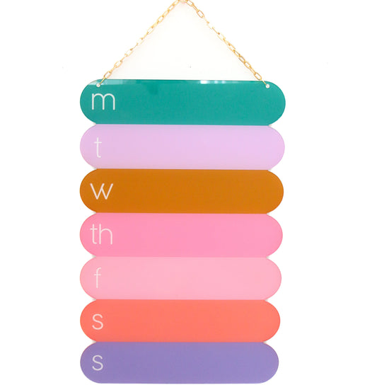 Banded Stripe Weekly dry erase calendar