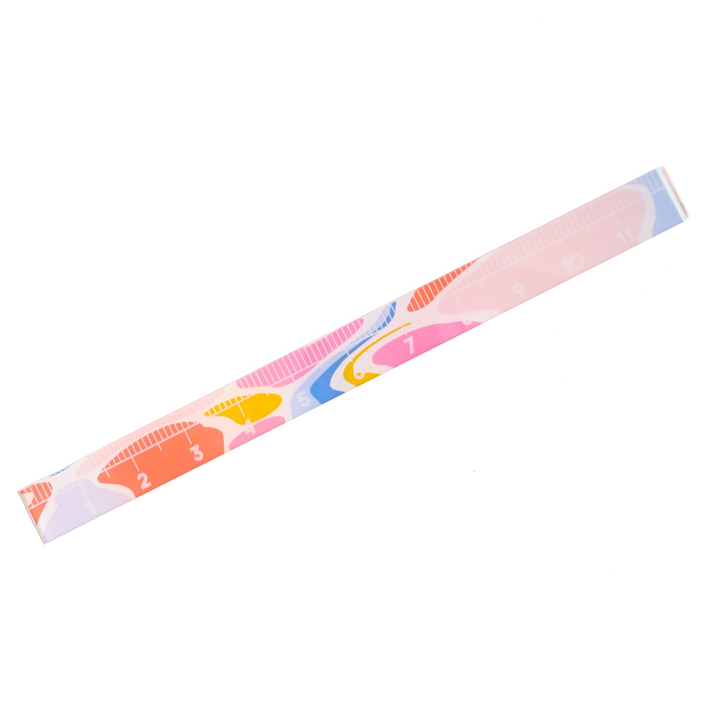 Abstract blobs patterned ruler
