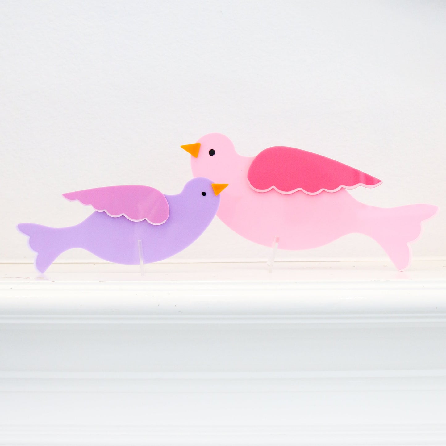 Acrylic Pink and Purple birds