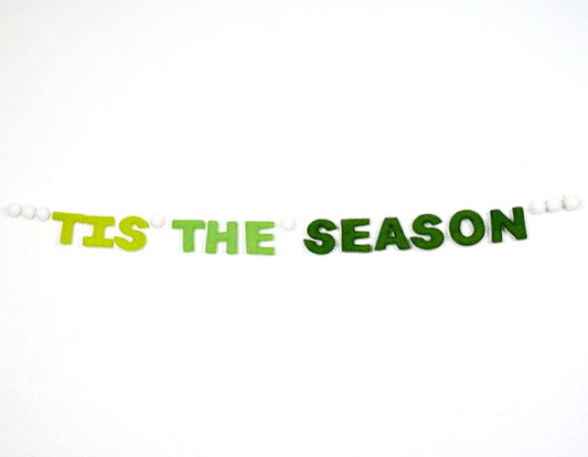 Tis the season felt garland christmas decoration