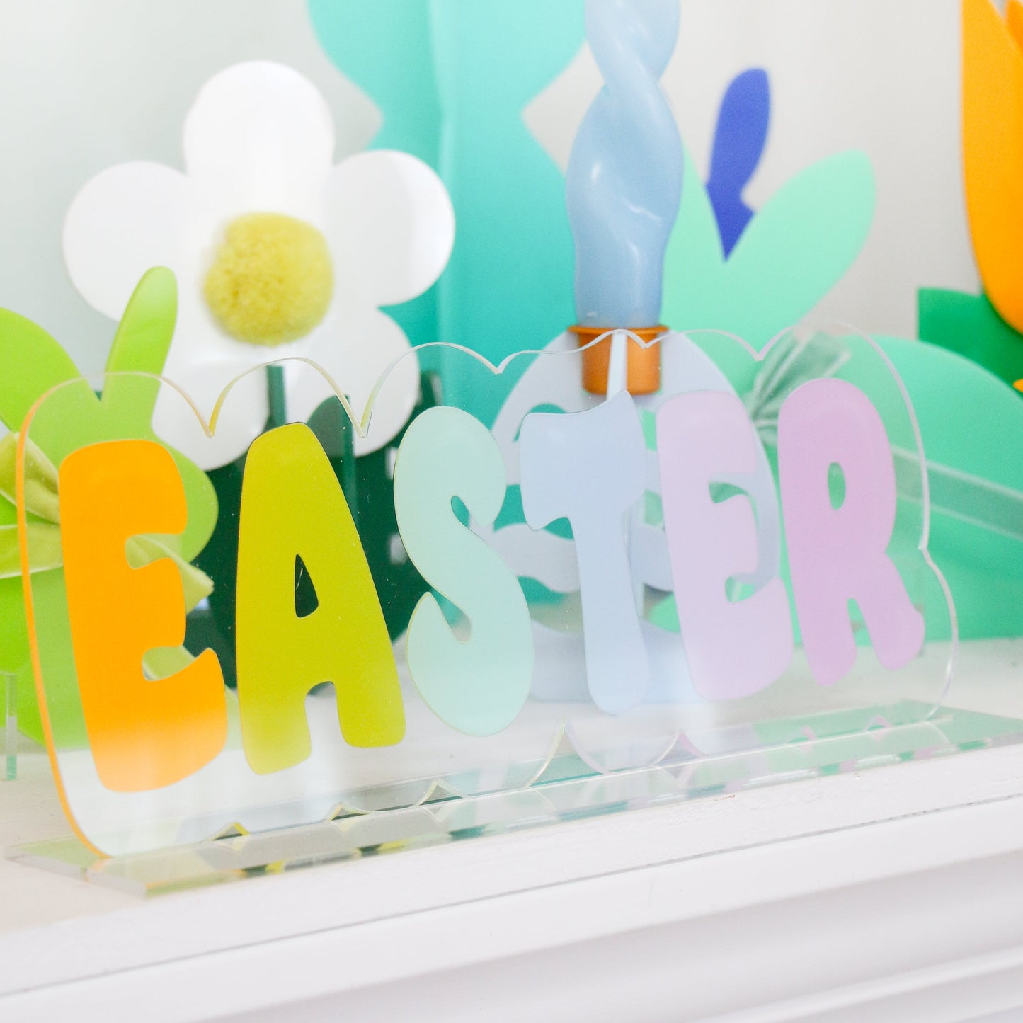 Hoppy Easter standing acrylic sign