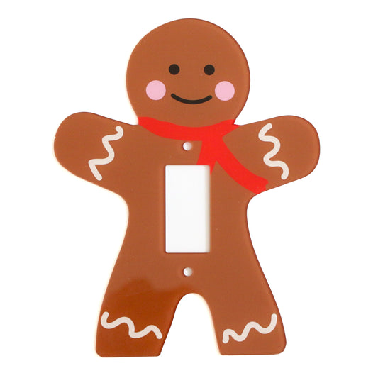 Gingerbread man acrylic light switch plate