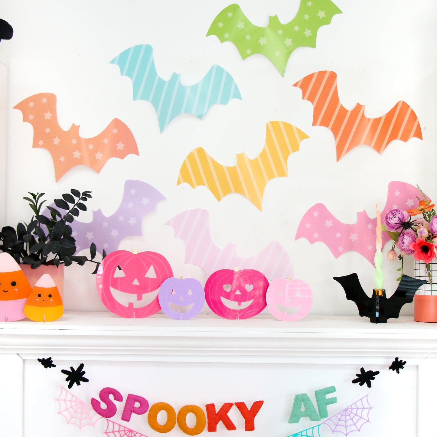 Rainbow Paper Bats