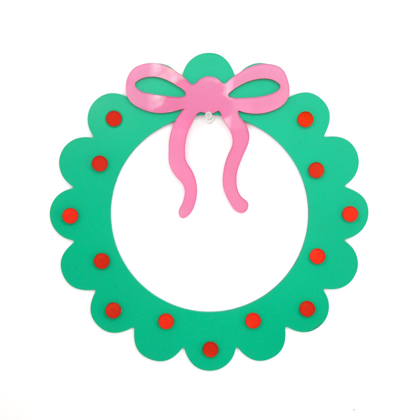 Acrylic hanging wreath