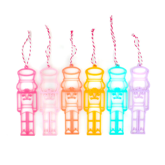 Nutcracker Ornament Set - Rainbow