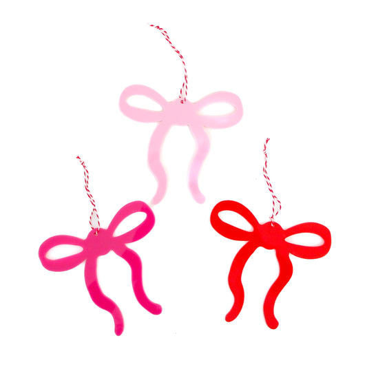 Acrylic Bow Ornament set