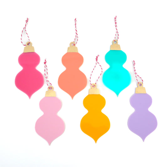Acrylic Ornament Set - Rainbow