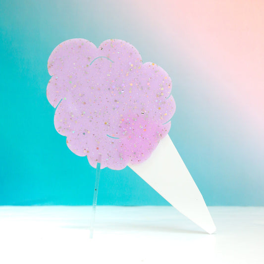 Cotton candy acrylic decor