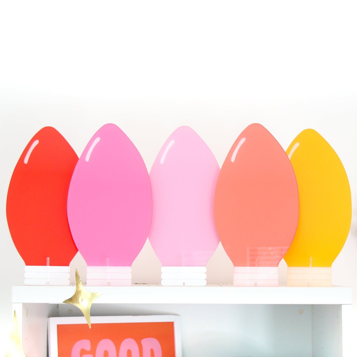 Acrylic Christmas Light Bulbs