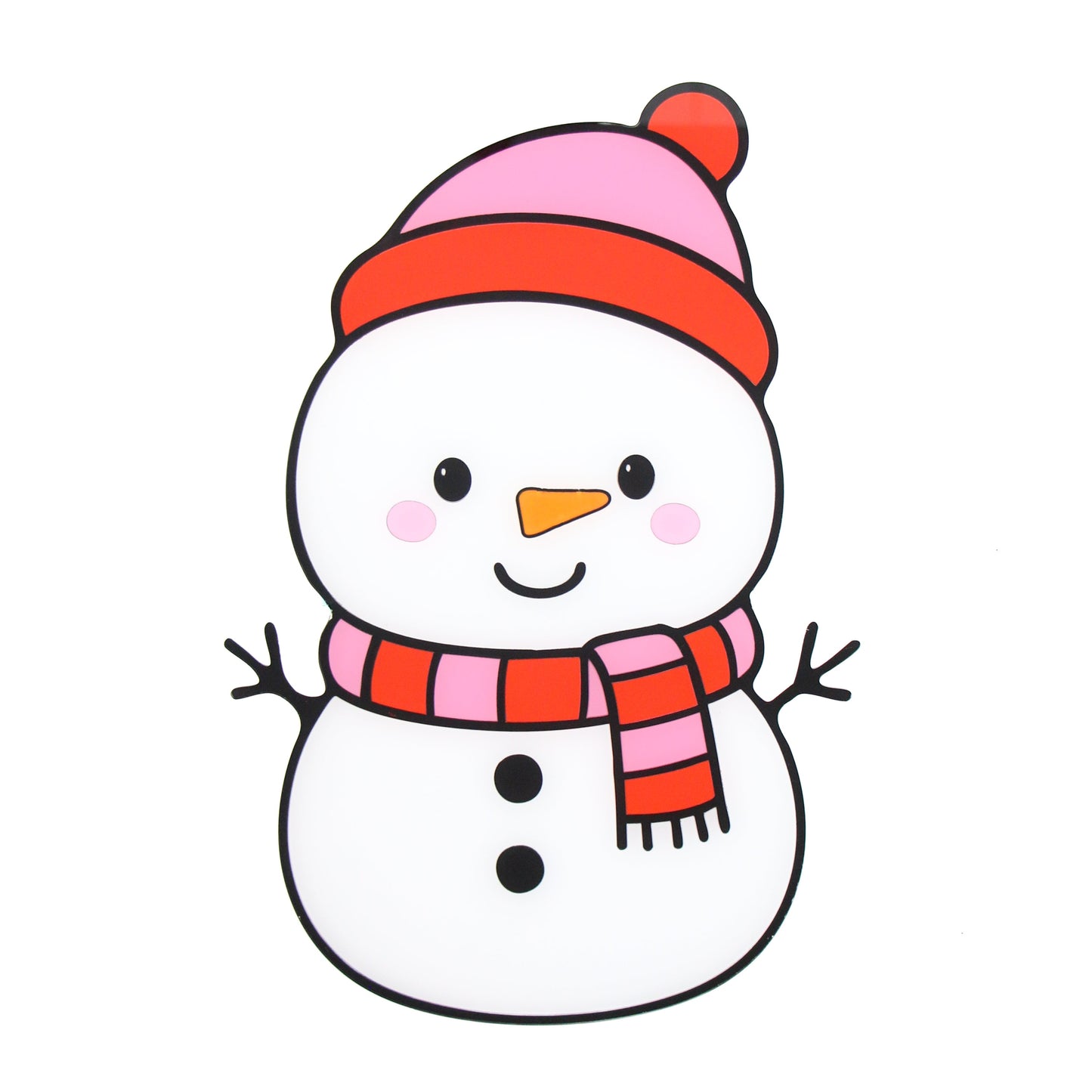 Snowman acrylic wall art sign