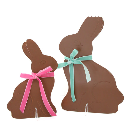 Chocolate Acrylic Bunnies -  Set of 2