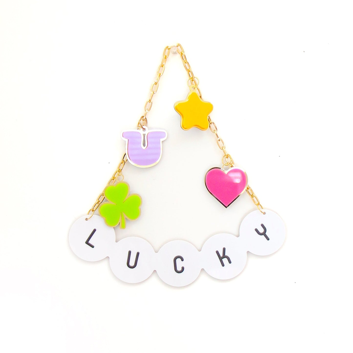 Lucky charm bracelet acrylic wall art