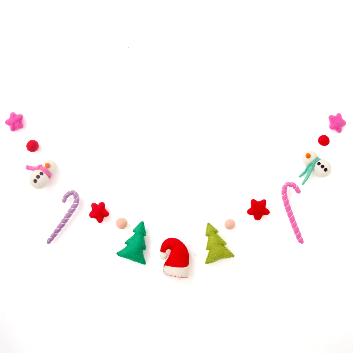 Christmas magic felt garland holiday decoration