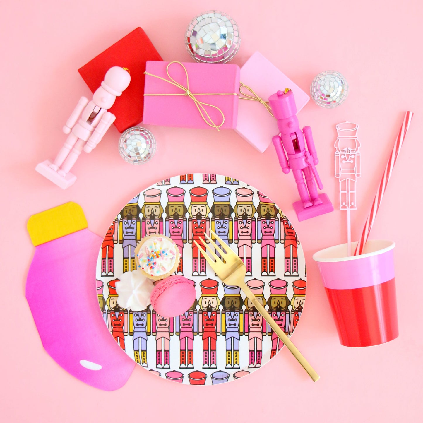 Colorful Nutcracker Paper Plates