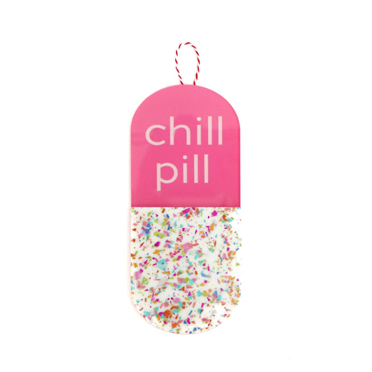 Chill Pill Large acrylic ornament