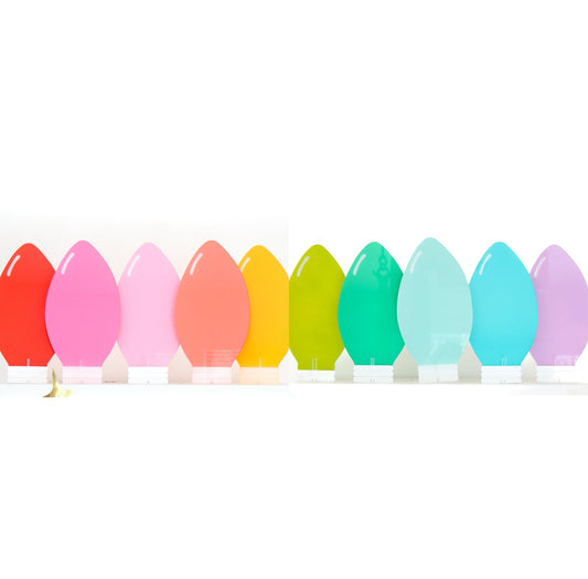 Acrylic Christmas Light Bulbs