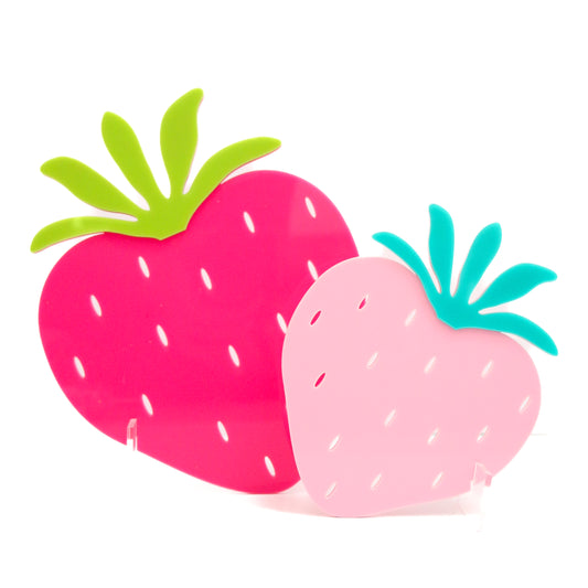 Acrylic strawberries - set of 2