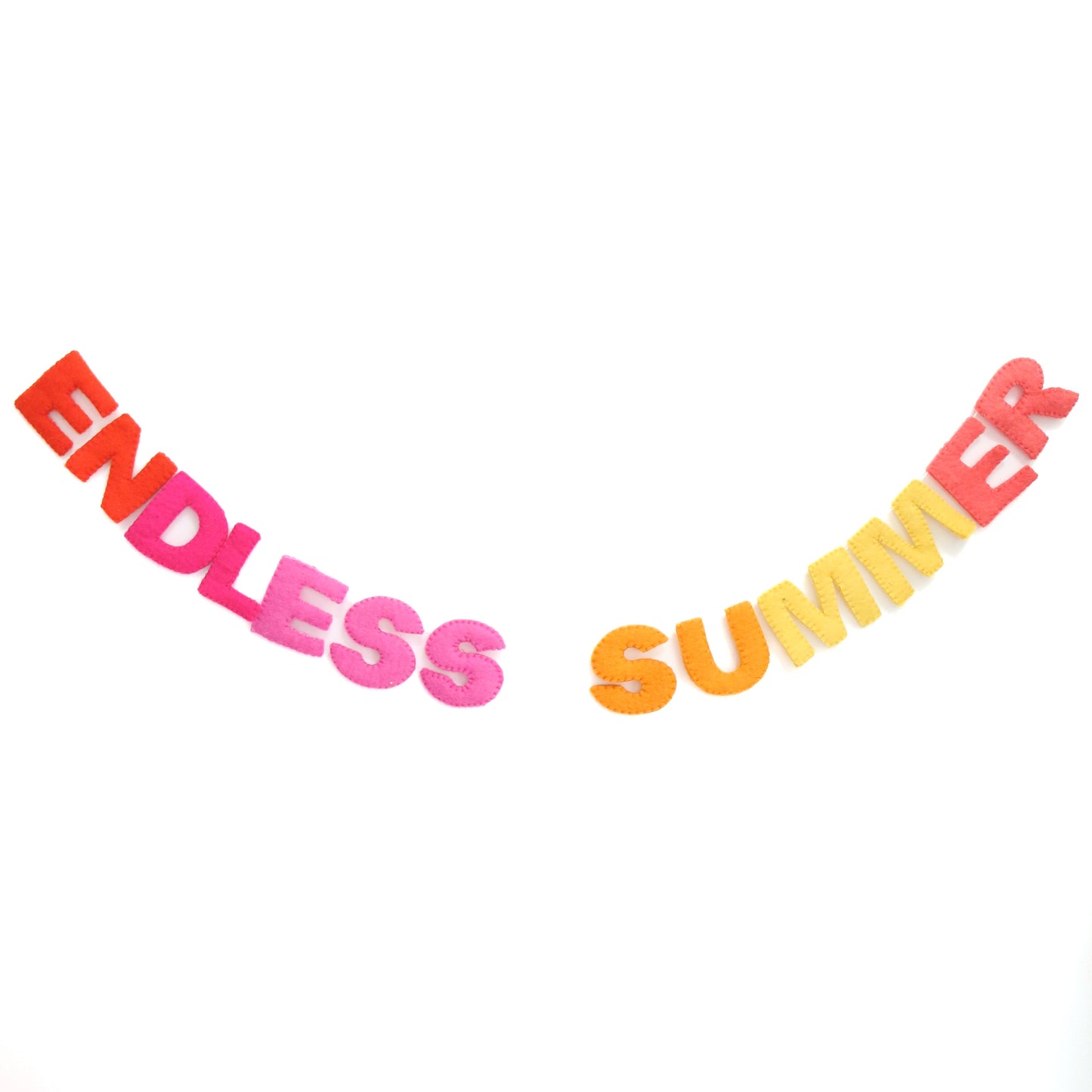 Endless summer felt garland