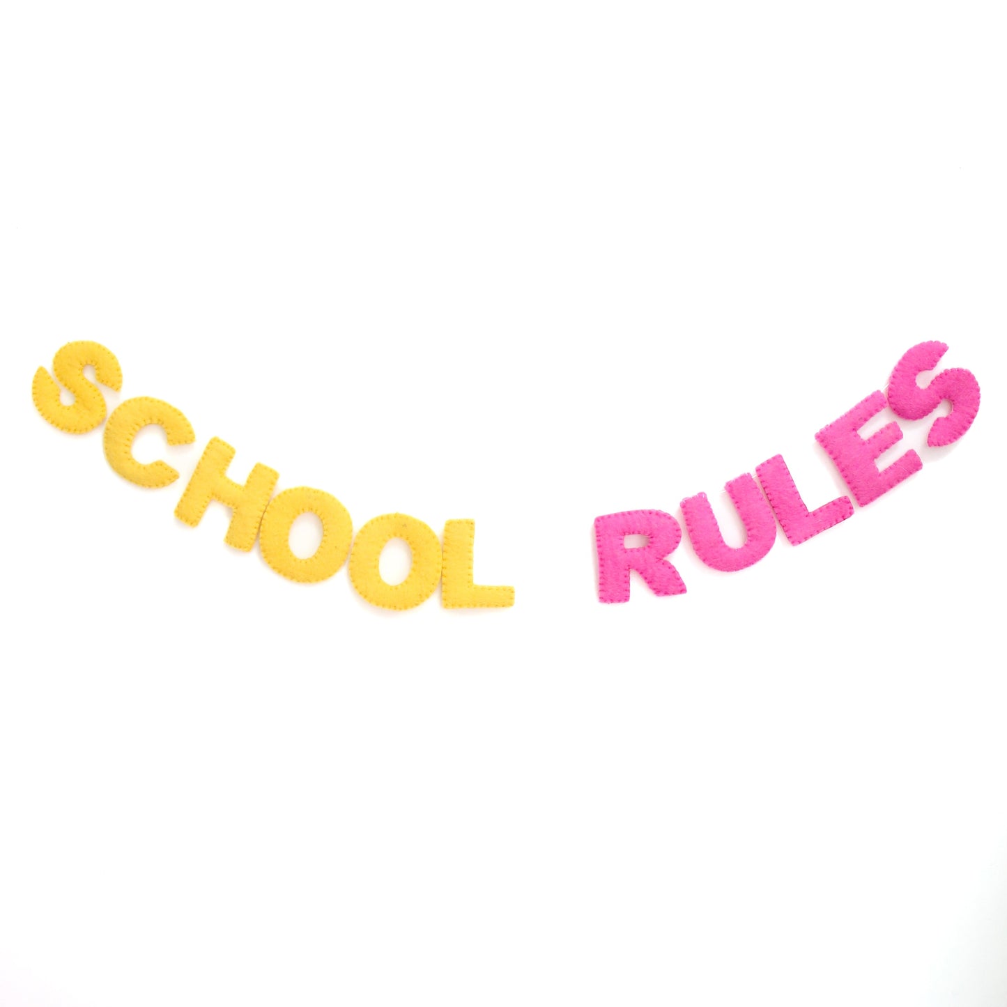 School rules felt garland