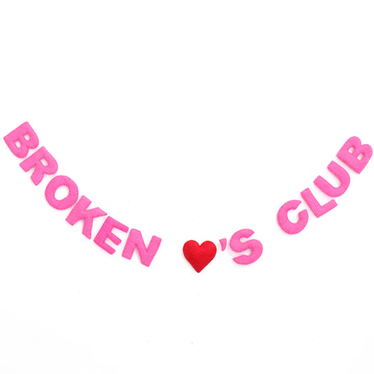 Broken heart’s club felt garland