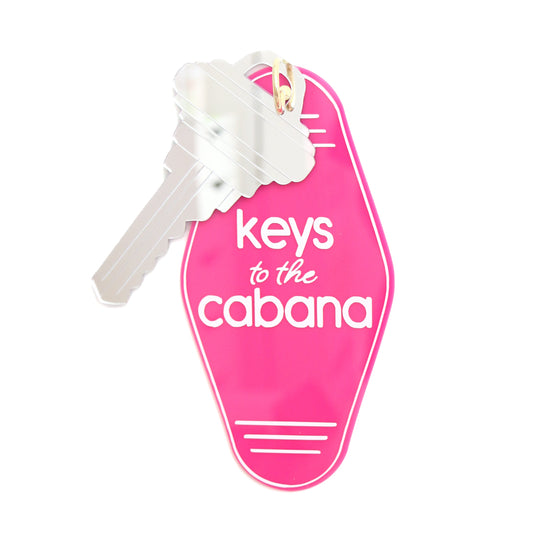 Giant key and keychain acrylic wall hook - keys to the cabana