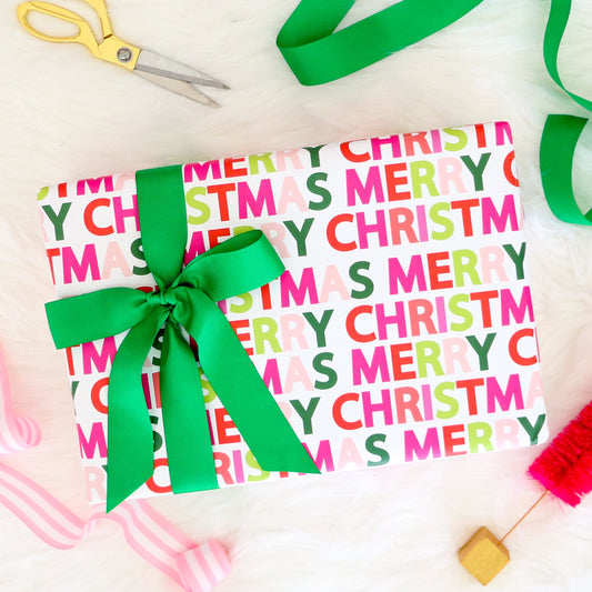 Merry and Christmas Wrapping Paper