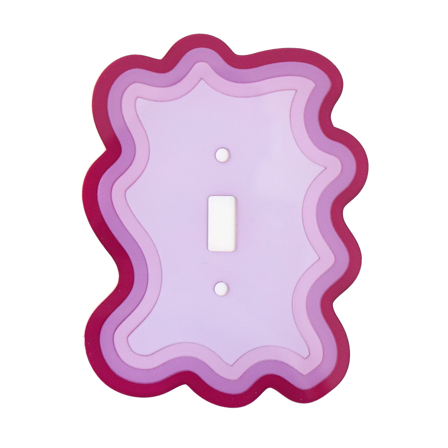 Purple and Lavender Squiggle Light Switch Plate