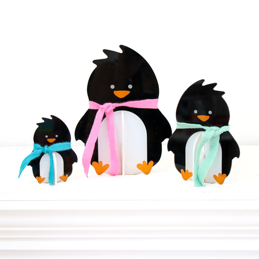 Acrylic Penguins - Set of 3