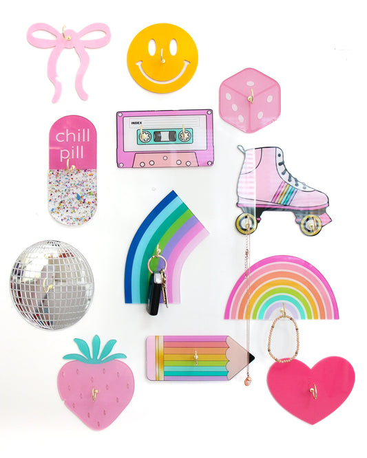 Patterned Acrylic Wall Hooks