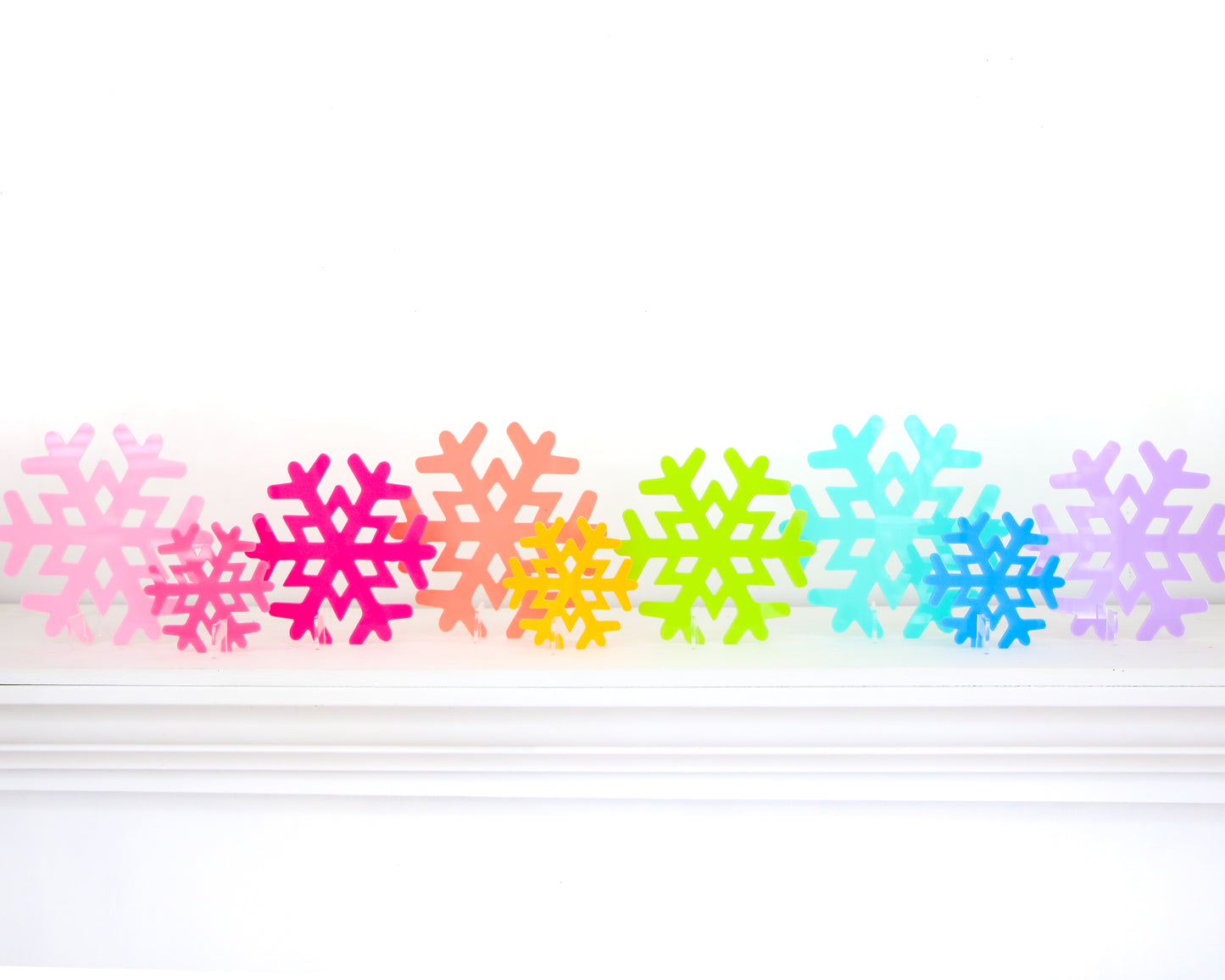 Acrylic Snowflakes - Pink Set
