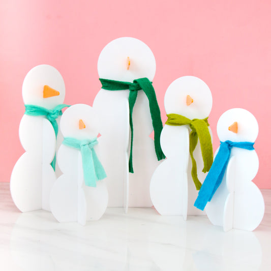 Acrylic Snowmen - Blue/Green