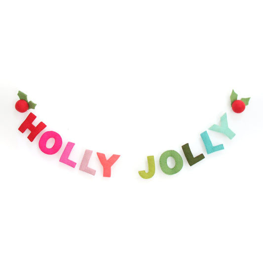 Holly Jolly Felt Garland
